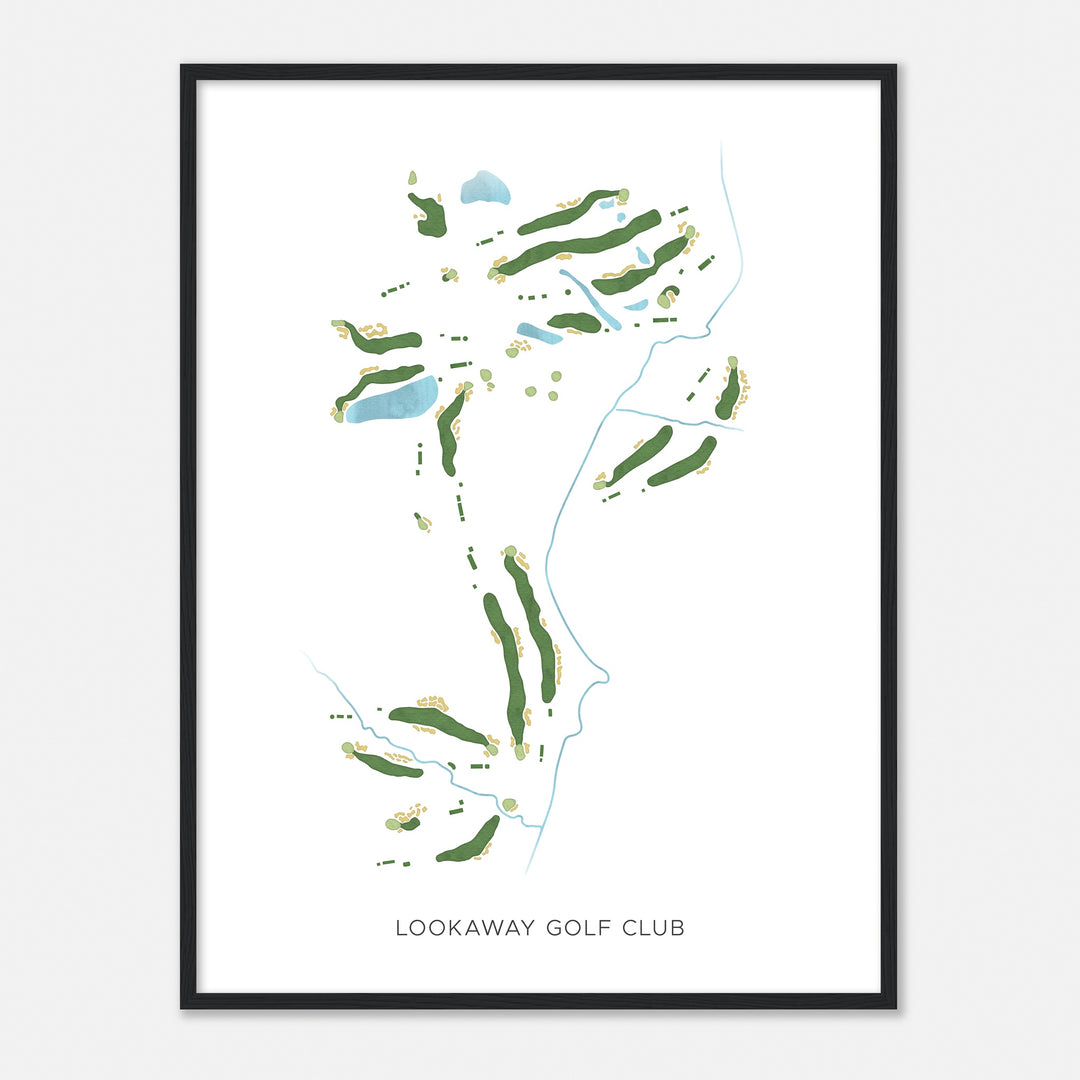 Print of Lookaway Golf Club Modern Map