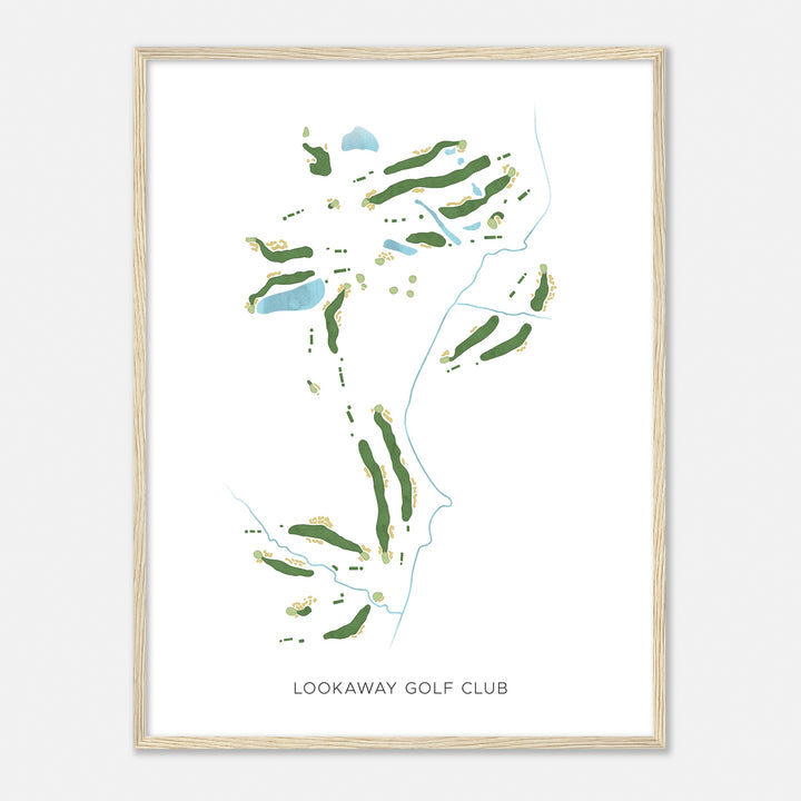 Print of Lookaway Golf Club Modern Map