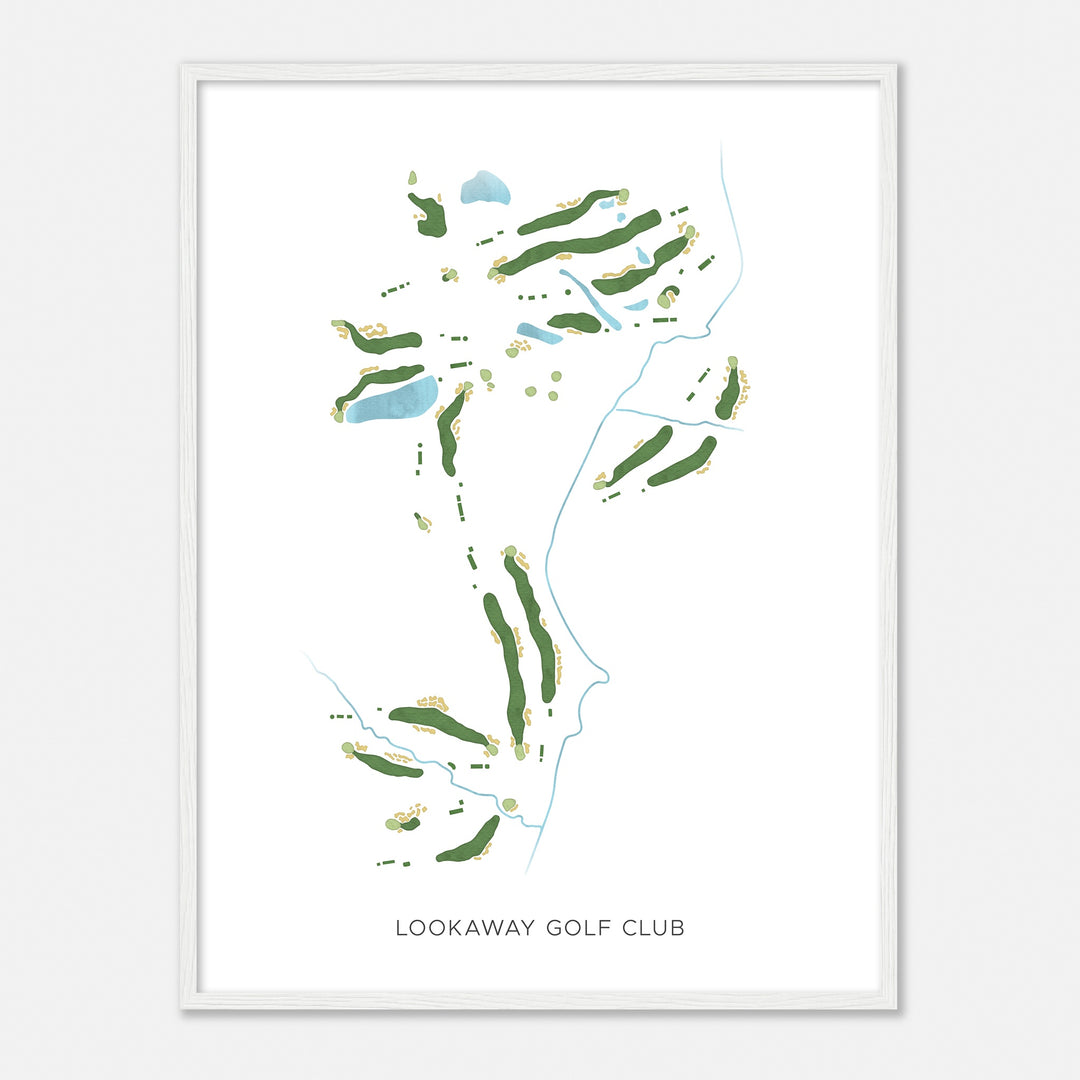 Print of Lookaway Golf Club Modern Map