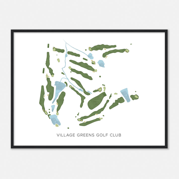 Print of Village Greens Golf Club Modern Map