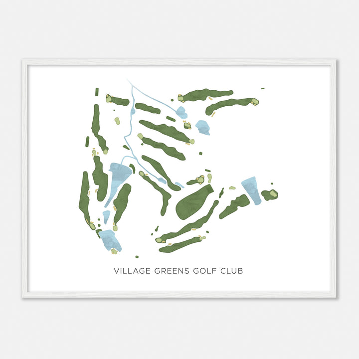 Print of Village Greens Golf Club Modern Map