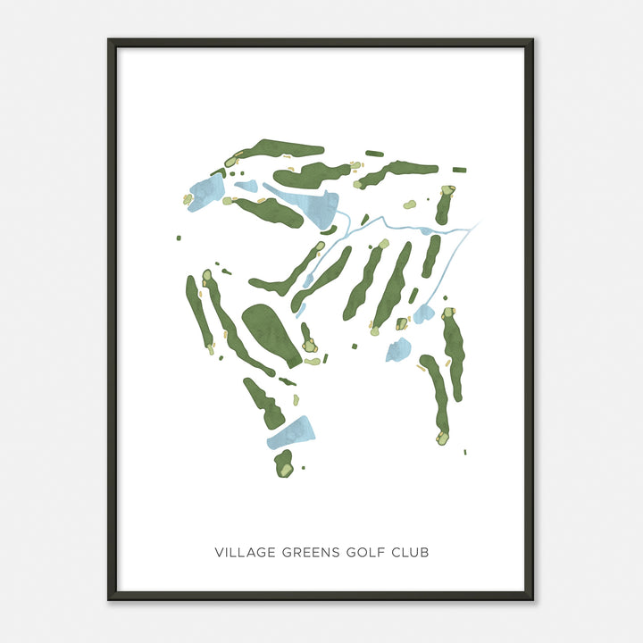 Print of Village Greens Golf Club Modern Map