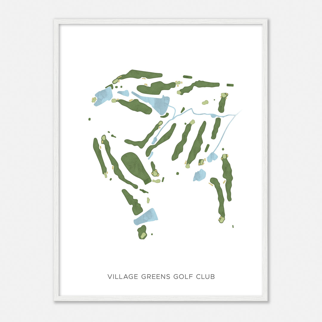 Print of Village Greens Golf Club Modern Map