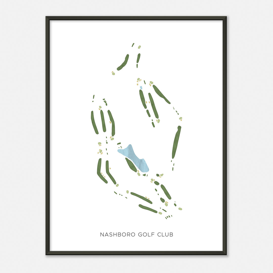 Print of Nashboro Golf Club Modern Map