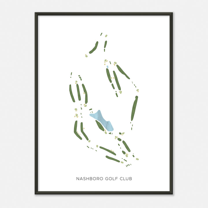 Print of Nashboro Golf Club Modern Map