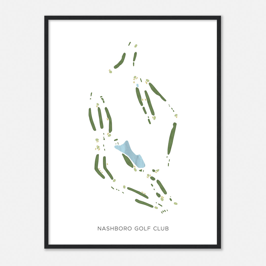 Print of Nashboro Golf Club Modern Map
