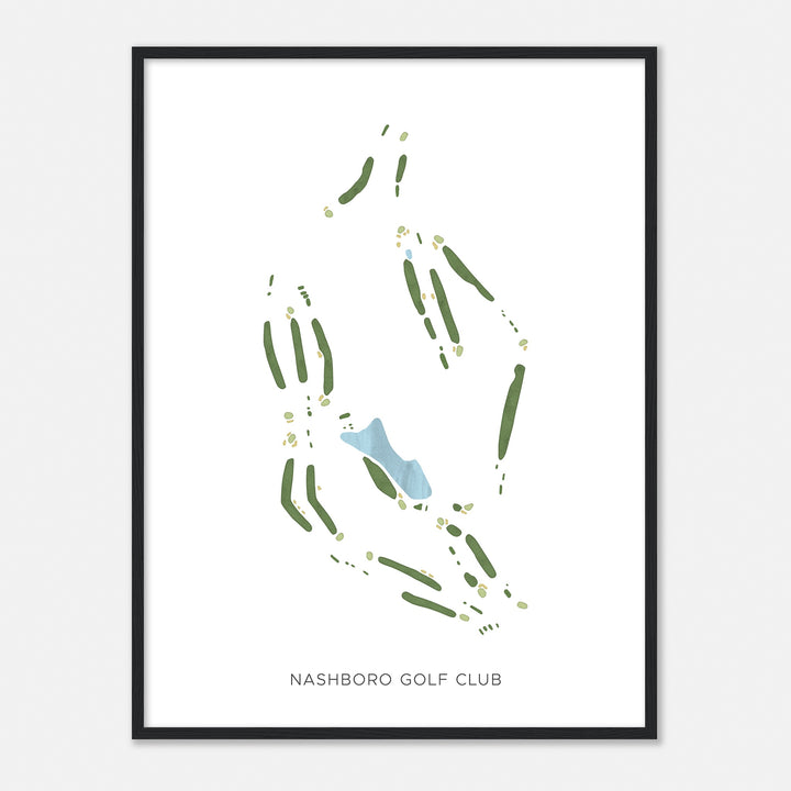 Print of Nashboro Golf Club Modern Map