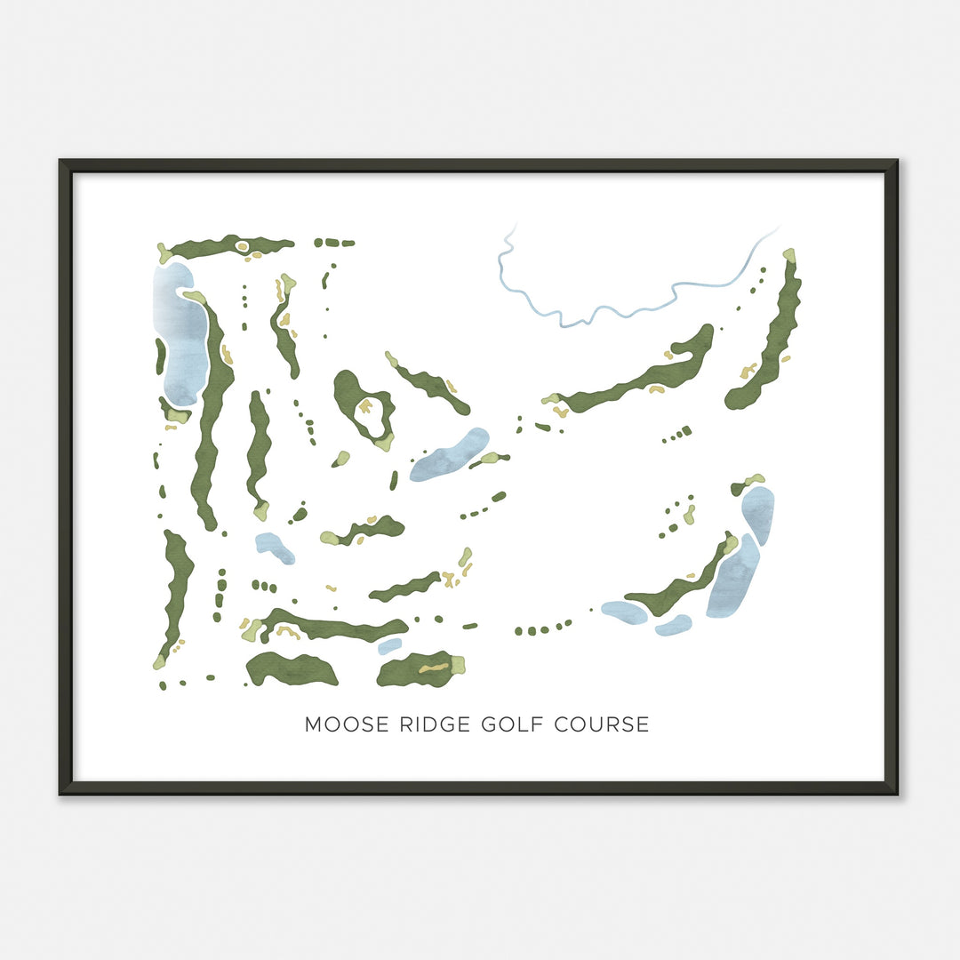 Print of Moose Ridge Golf Course Modern Map