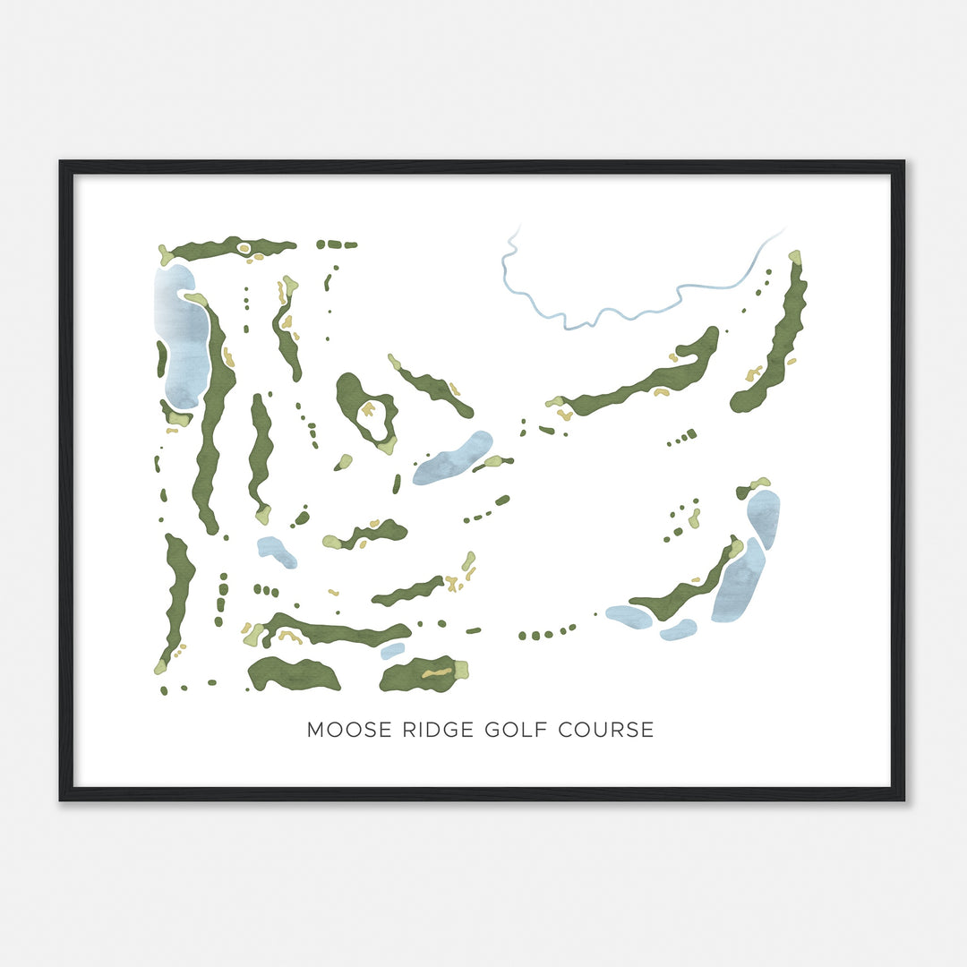 Print of Moose Ridge Golf Course Modern Map
