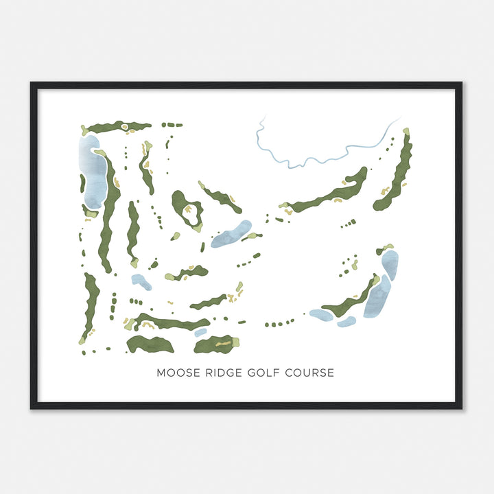 Print of Moose Ridge Golf Course Modern Map