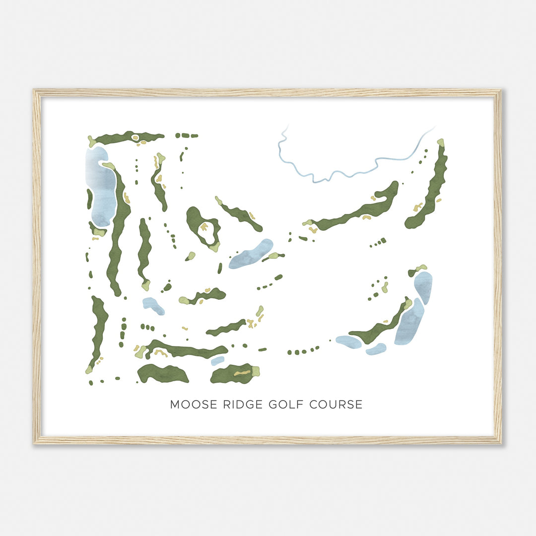 Print of Moose Ridge Golf Course Modern Map
