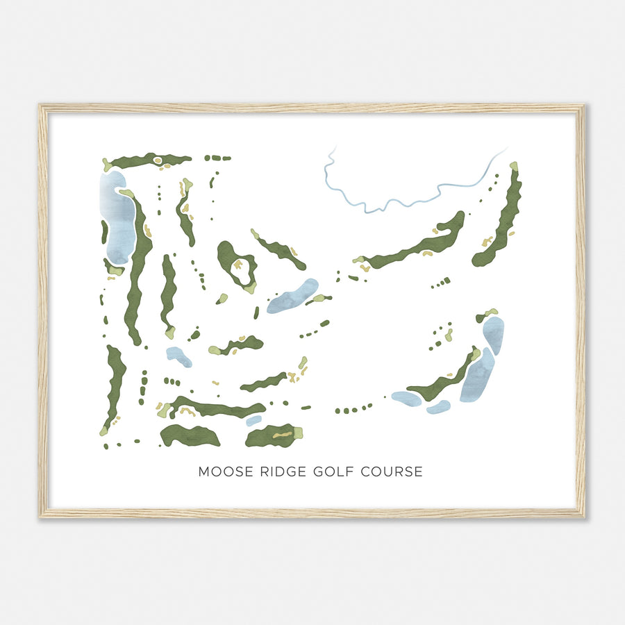 Print of Moose Ridge Golf Course Modern Map