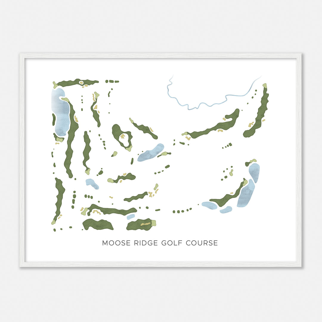 Print of Moose Ridge Golf Course Modern Map