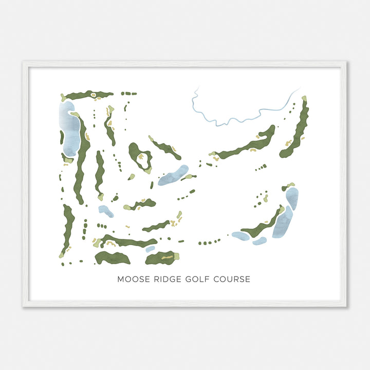 Print of Moose Ridge Golf Course Modern Map