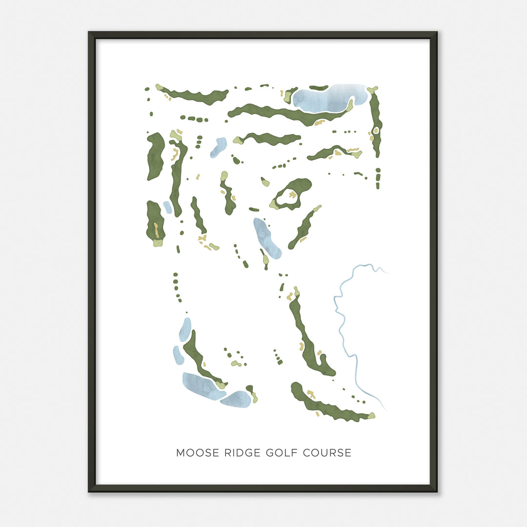 Print of Moose Ridge Golf Course Modern Map