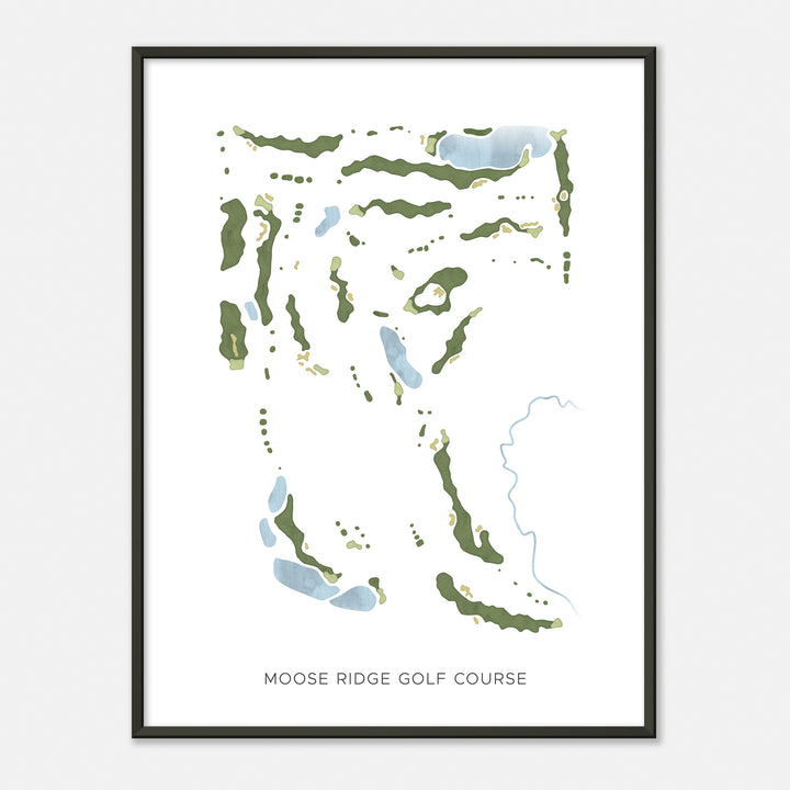 Print of Moose Ridge Golf Course Modern Map