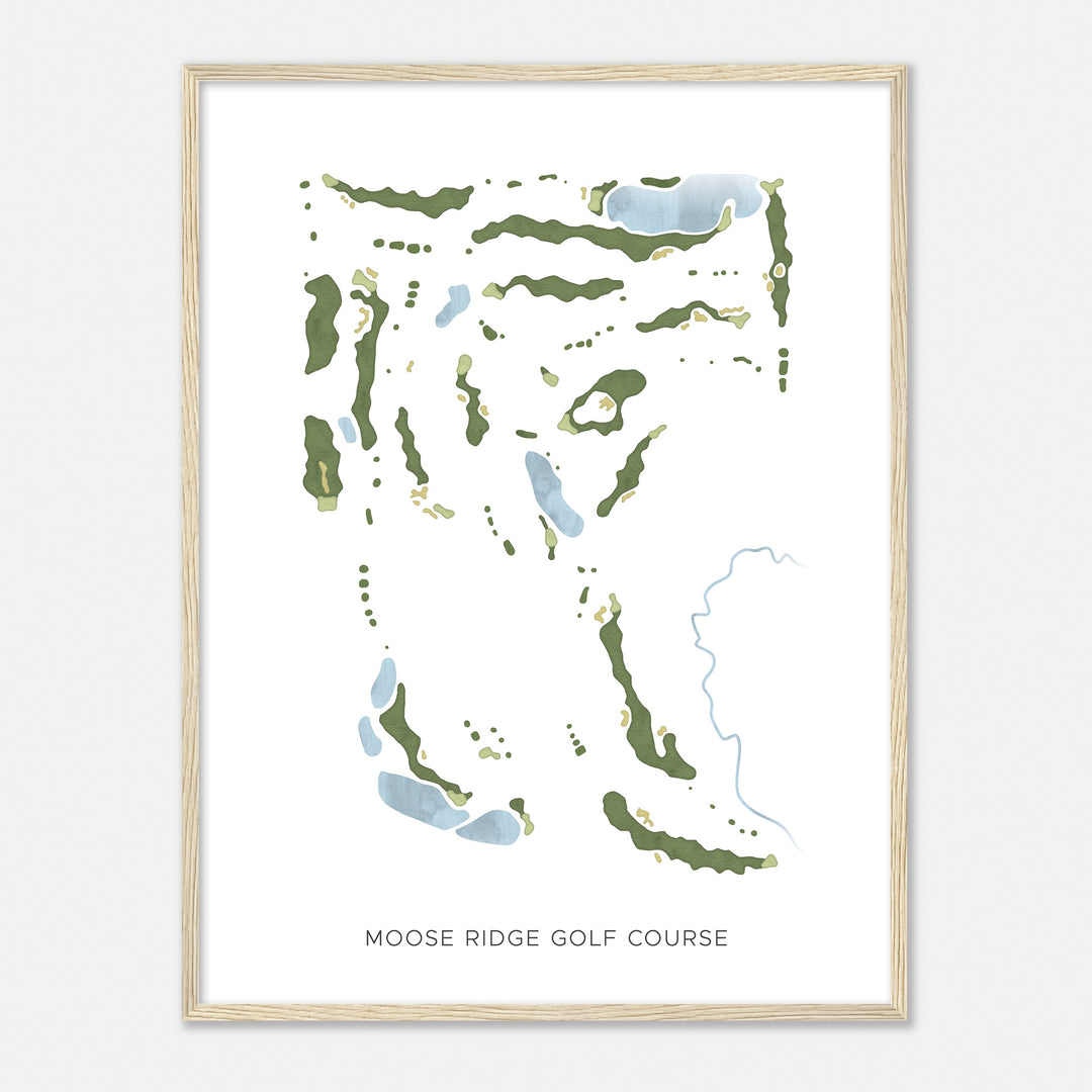 Print of Moose Ridge Golf Course Modern Map