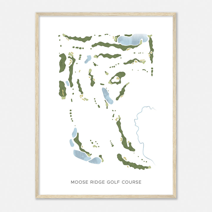 Print of Moose Ridge Golf Course Modern Map