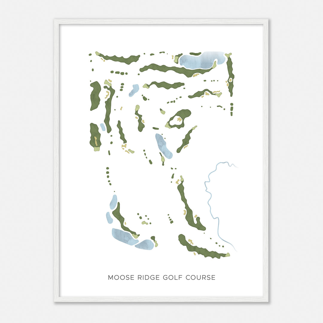 Print of Moose Ridge Golf Course Modern Map