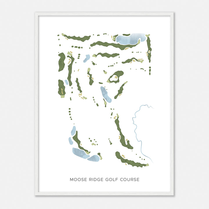 Print of Moose Ridge Golf Course Modern Map