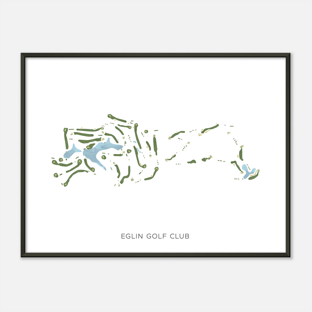 Print of Eglin Golf Club Modern Map