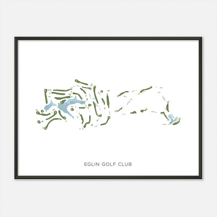 Print of Eglin Golf Club Modern Map
