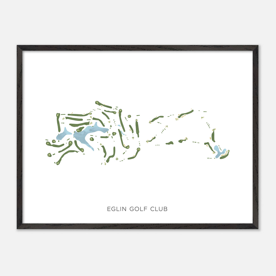 Print of Eglin Golf Club Modern Map