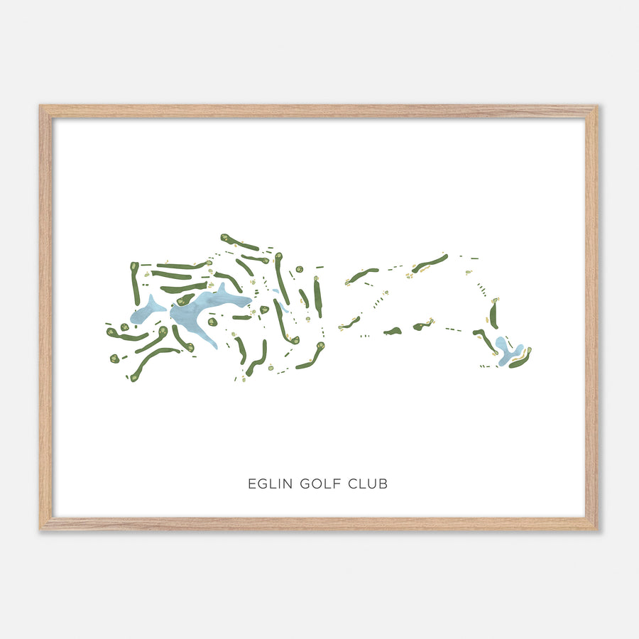 Print of Eglin Golf Club Modern Map