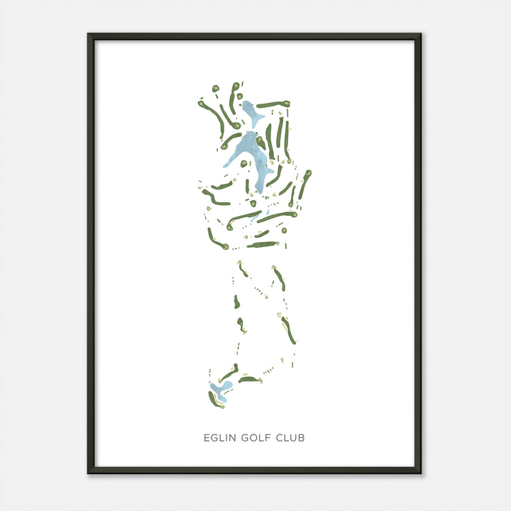 Print of Eglin Golf Club Modern Map