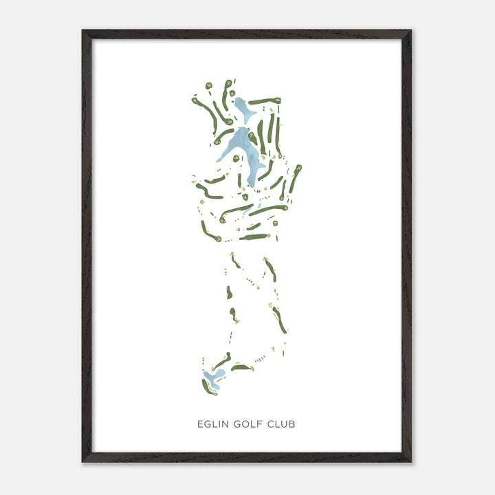 Print of Eglin Golf Club Modern Map
