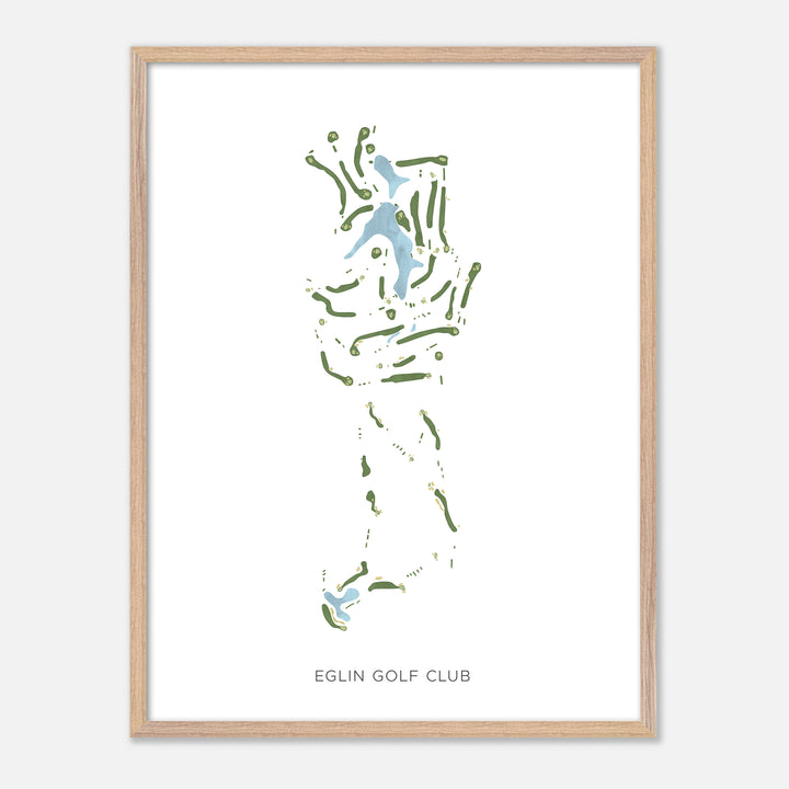 Print of Eglin Golf Club Modern Map