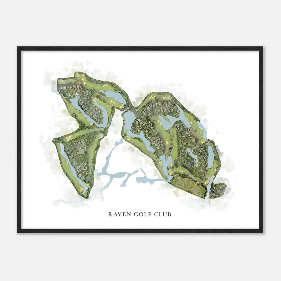 Print of Raven Golf Club Classic Map