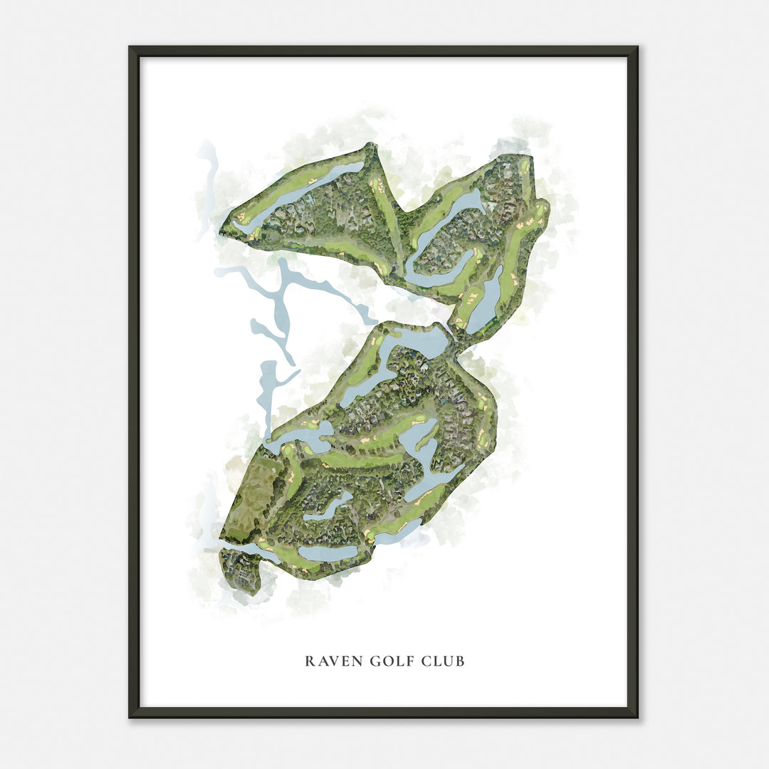 Print of Raven Golf Club Classic Map