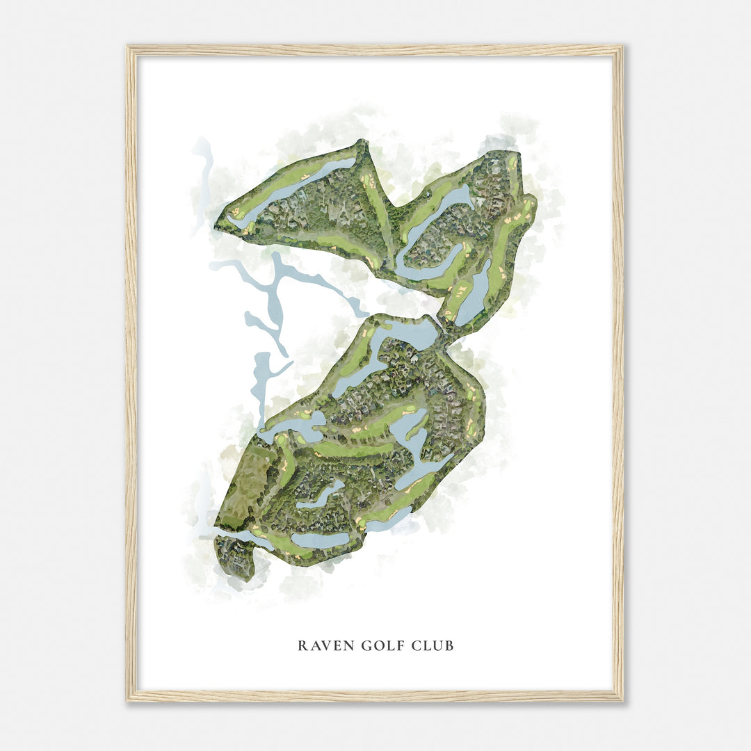 Print of Raven Golf Club Classic Map