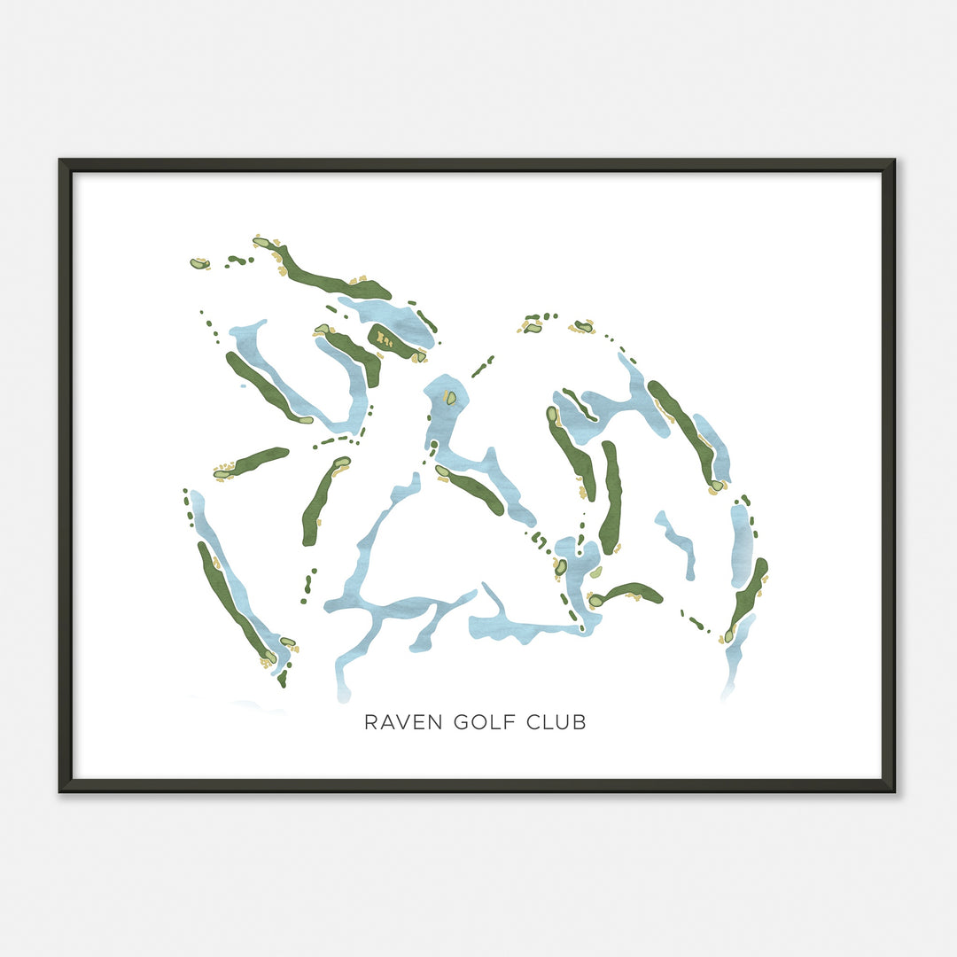 Print of Raven Golf Club Modern Map