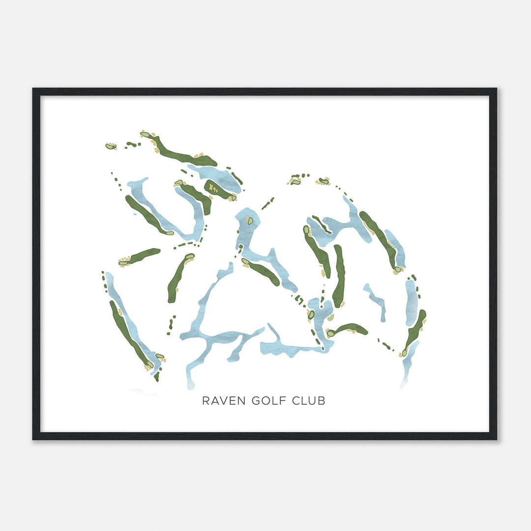 Print of Raven Golf Club Modern Map