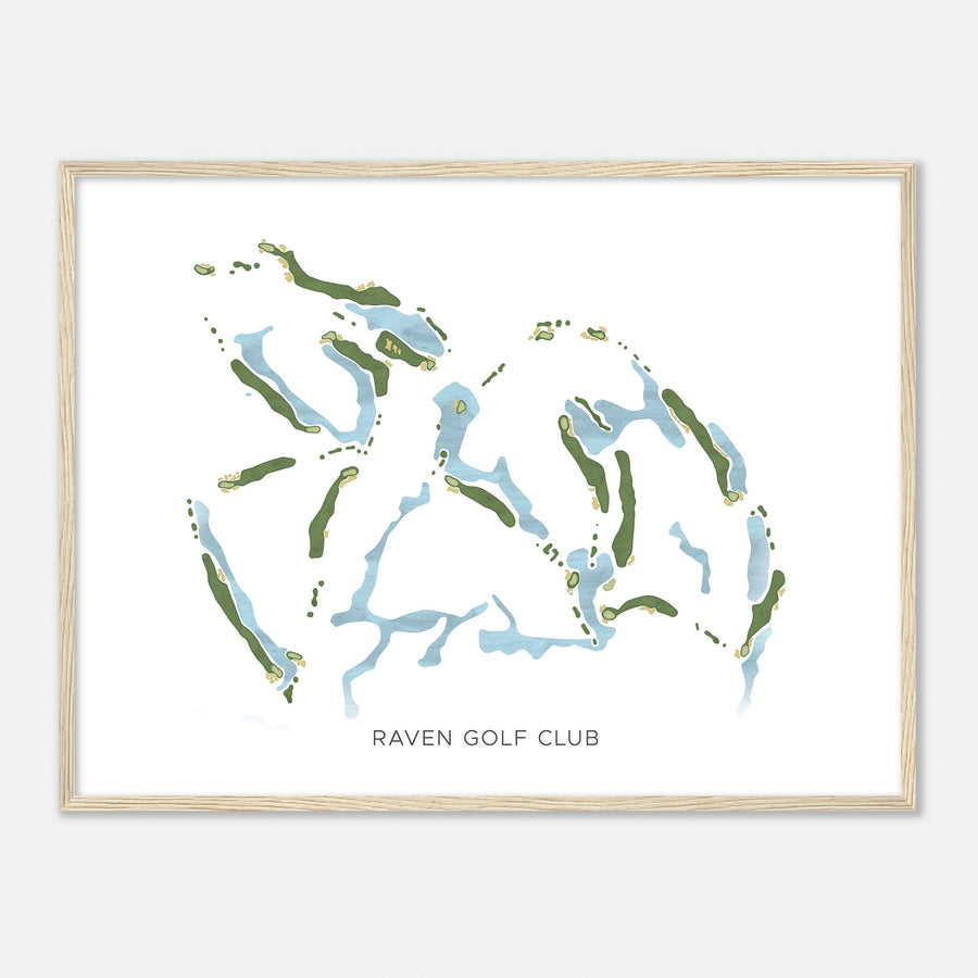 Print of Raven Golf Club Modern Map