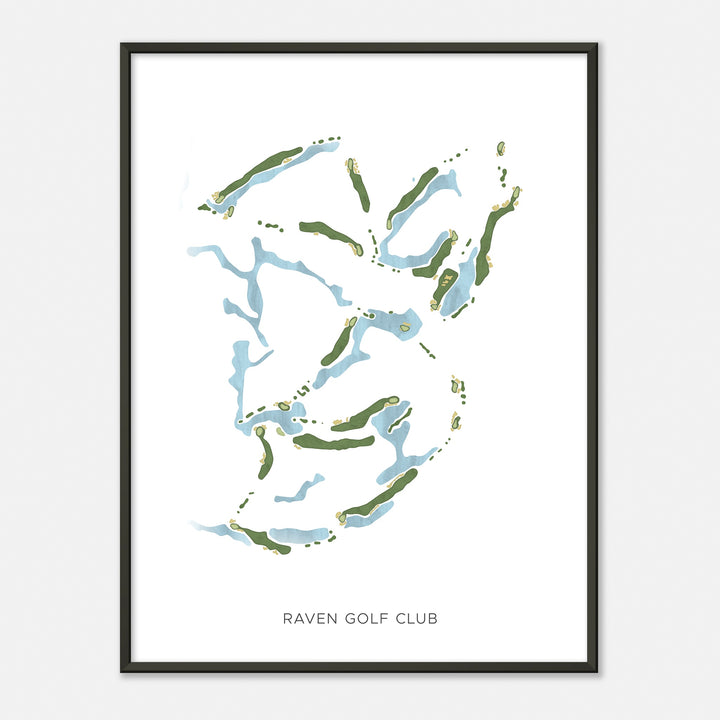 Print of Raven Golf Club Modern Map
