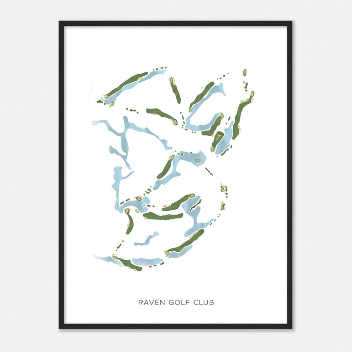 Print of Raven Golf Club Modern Map