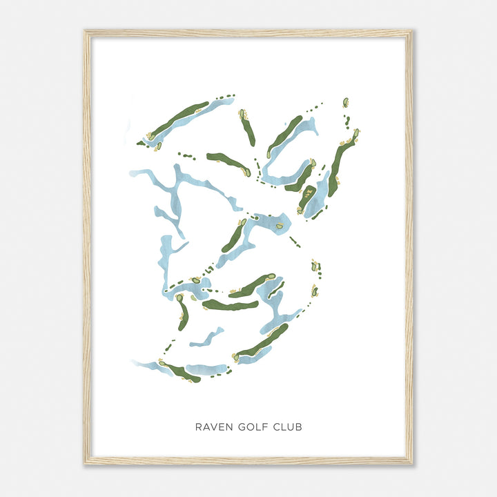 Print of Raven Golf Club Modern Map
