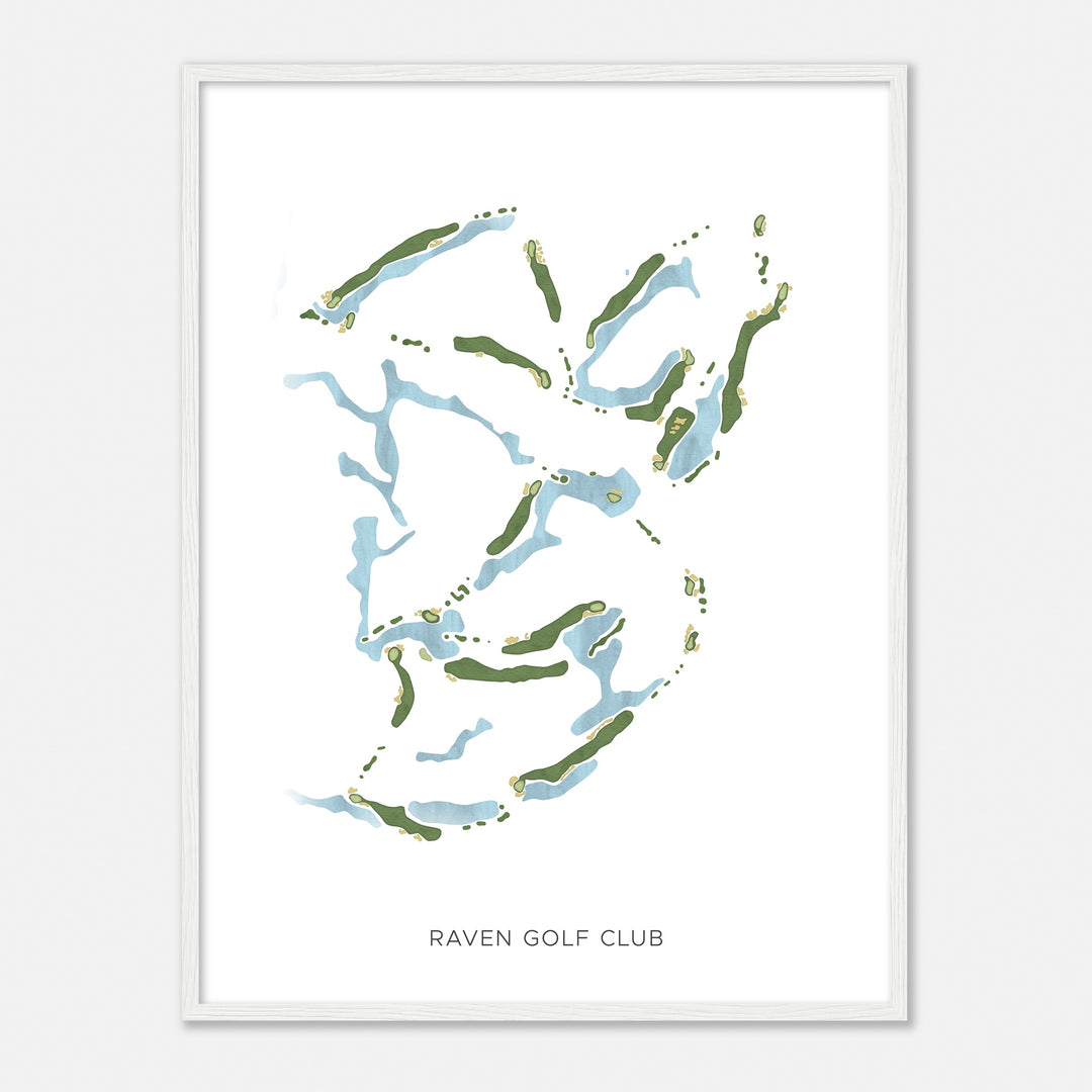 Print of Raven Golf Club Modern Map