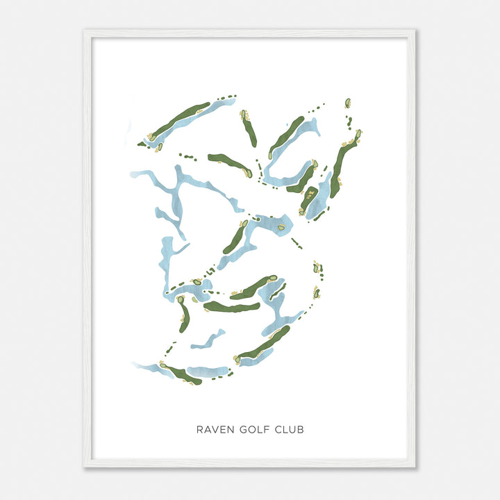 Print of Raven Golf Club Modern Map