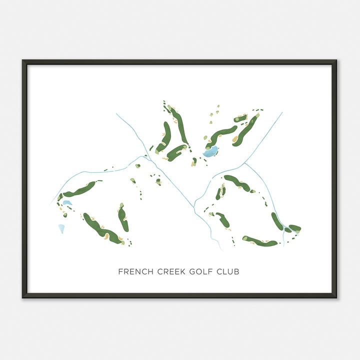 Print of French Creek Golf Club Modern Map