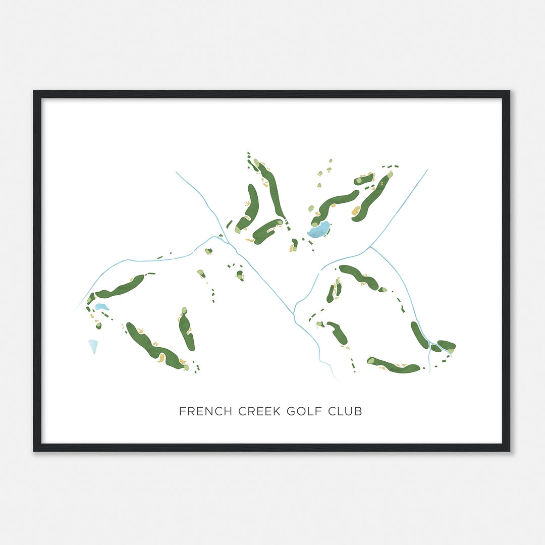 Print of French Creek Golf Club Modern Map