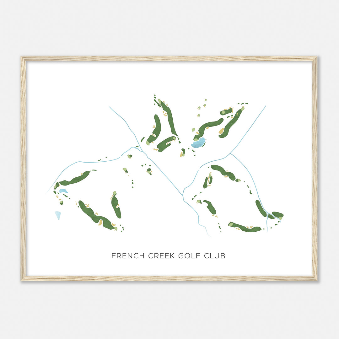 Print of French Creek Golf Club Modern Map