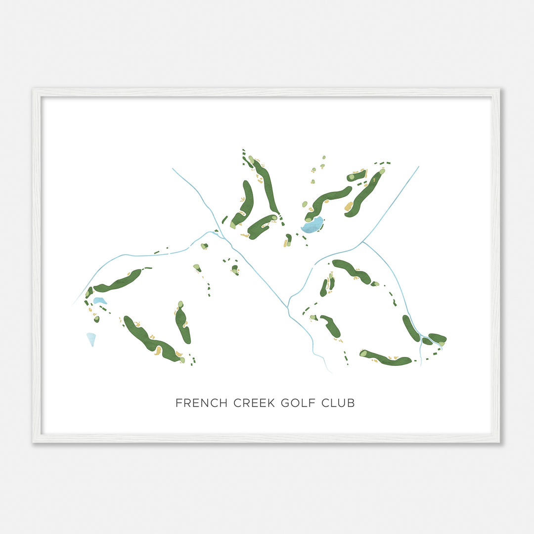 Print of French Creek Golf Club Modern Map