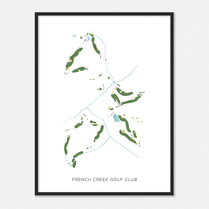 Print of French Creek Golf Club Modern Map