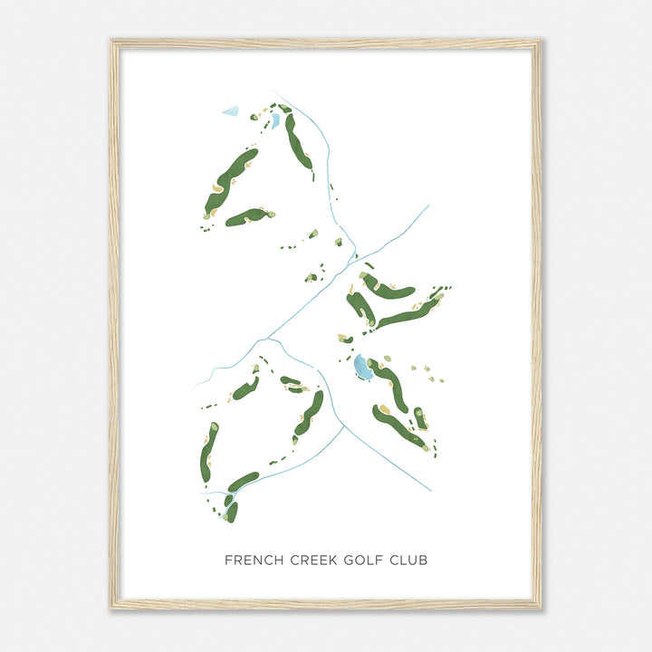 Print of French Creek Golf Club Modern Map