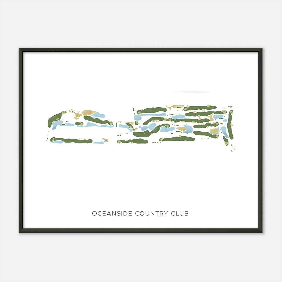 Print of Oceanside Country Club Modern Map