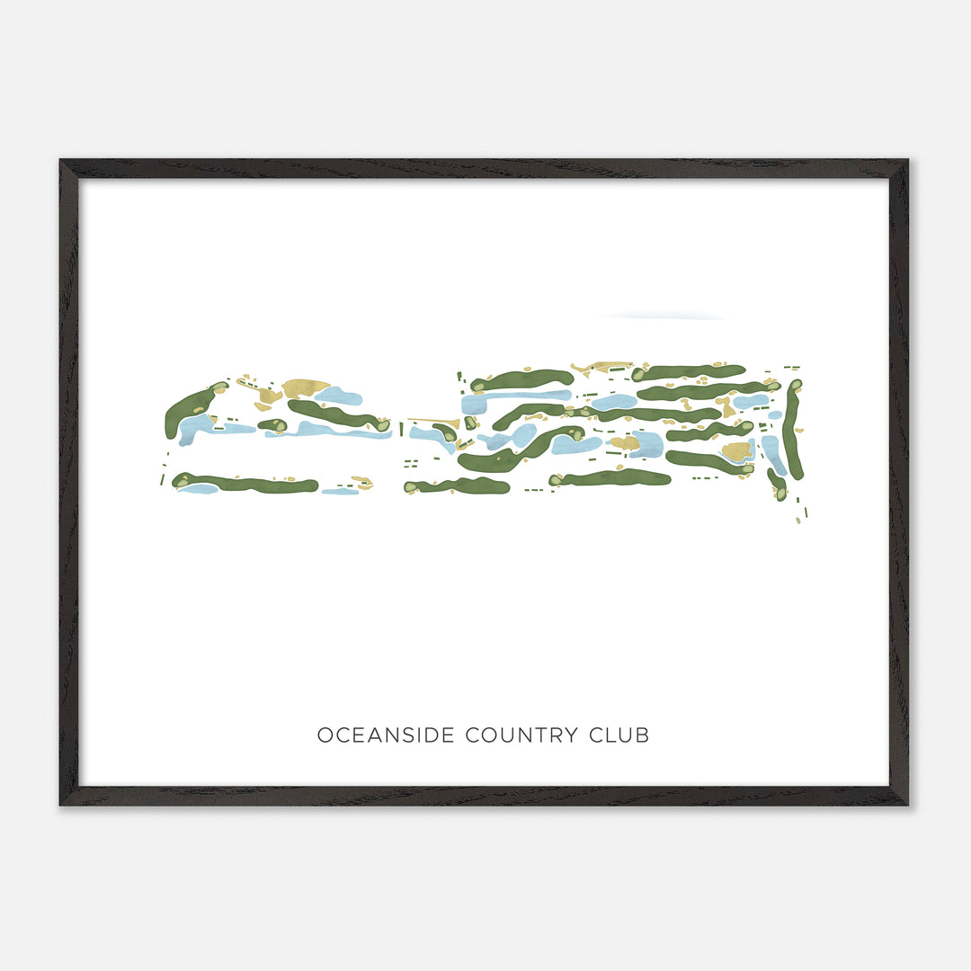 Print of Oceanside Country Club Modern Map
